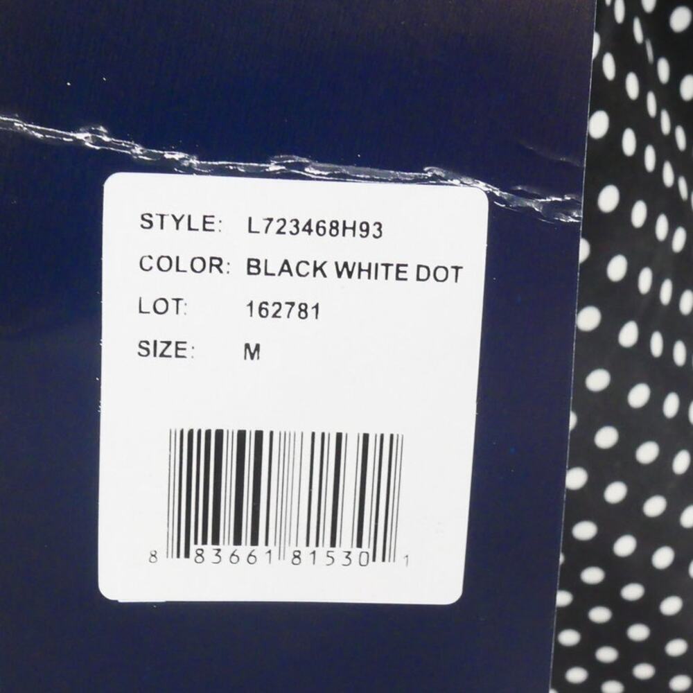 NEW London Fog Women's Small Belted Trench Coat Rain Jacket Black White Dot - Picture 5 of 15
